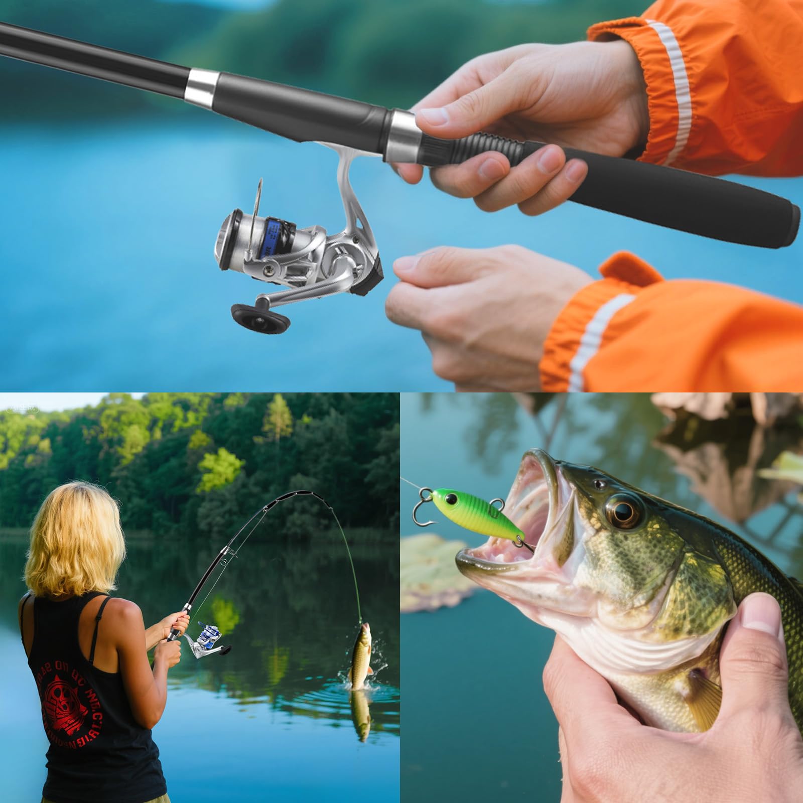 Travel-friendly fishing kit in a compact case for easy transport