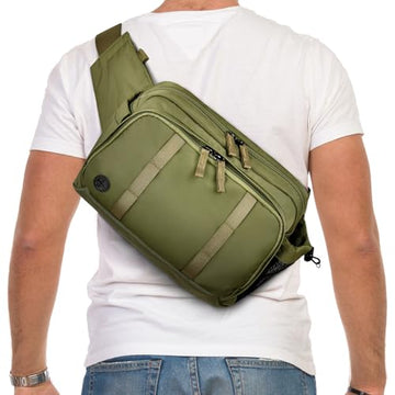 Travel Inspira memory-foam strap closeup for reduced shoulder fatigue during hikes.