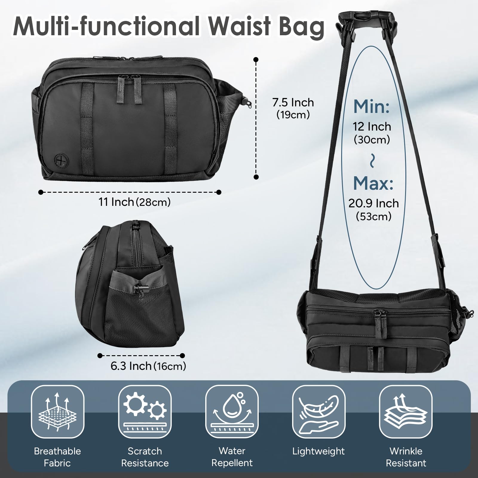 Travel Inspira stormguard zipper detail for secure, quick-access storage