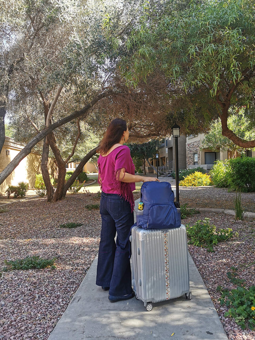 Travel Lite navy 35L capacity backpack ready for day trips.
