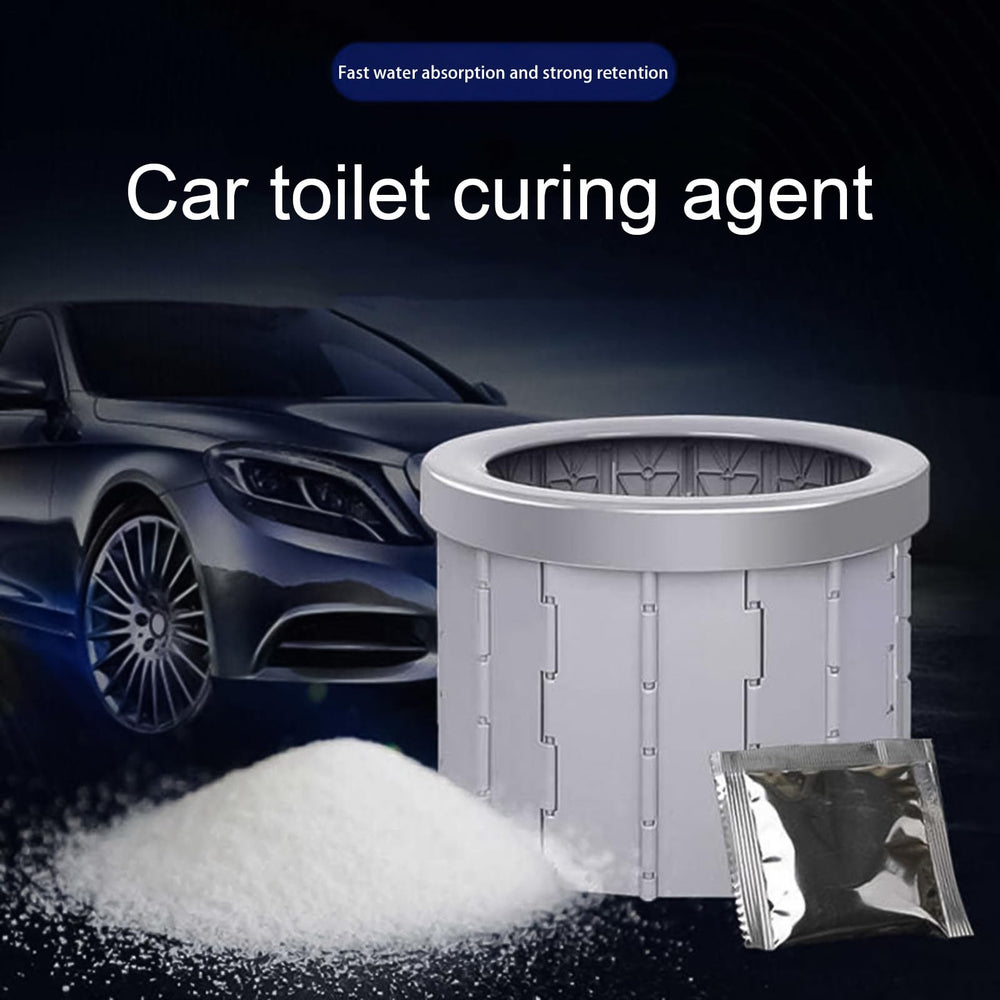 Travel Toilet Packets portable toilet fit demonstrates easy setup on the go