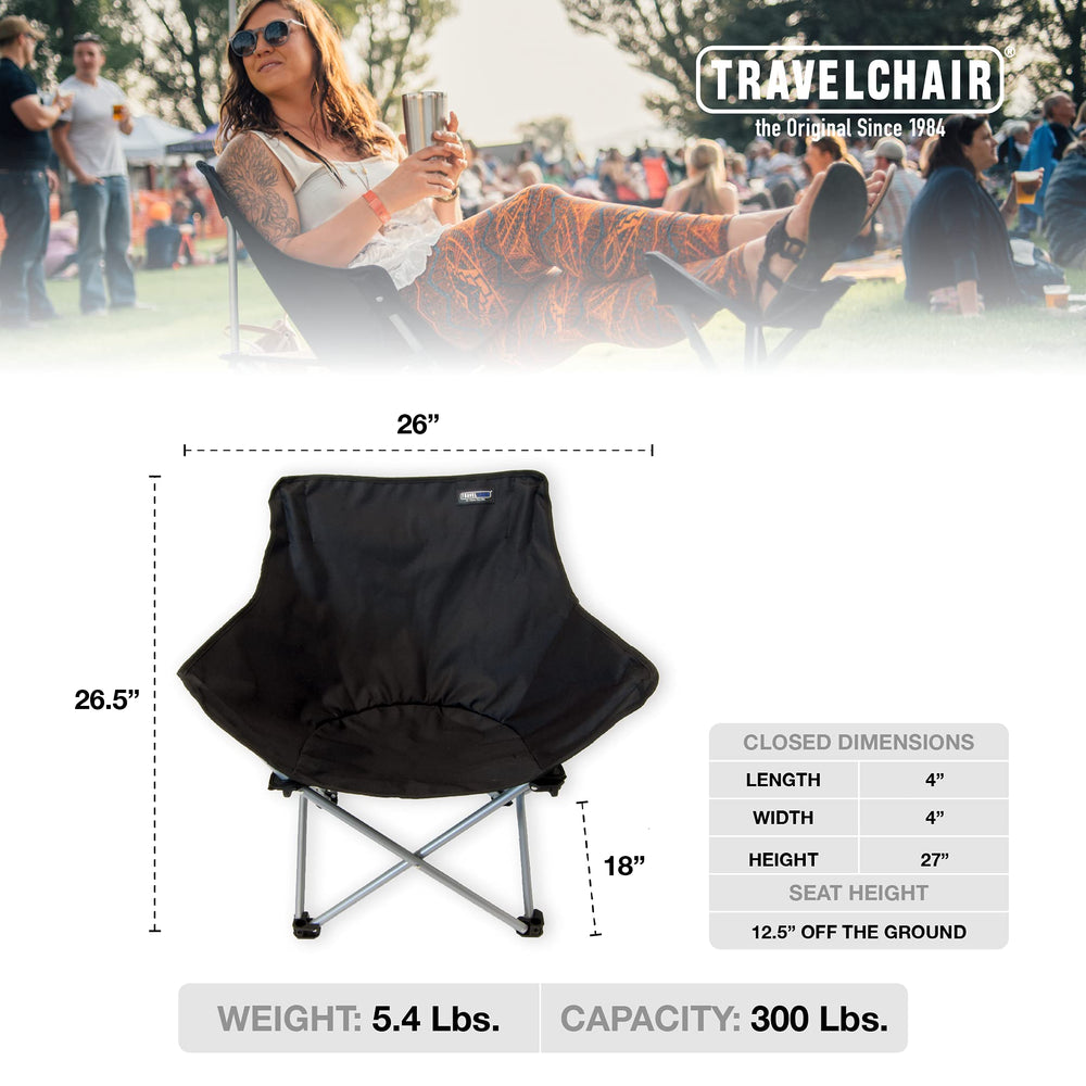 Travel Chair ABC chair gear pouch keeps essentials within reach.
