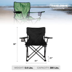 TravelChair C-Series Rider 9-pound profile enables effortless carrying.