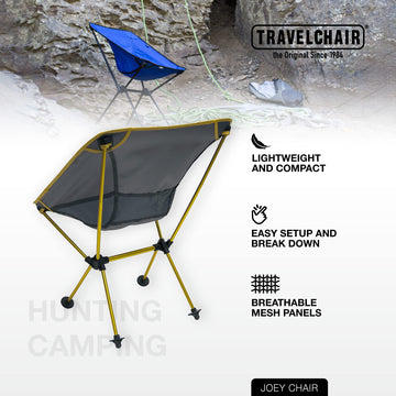 Travel Chair Joey close-up seat fabric, durable ripstop material.