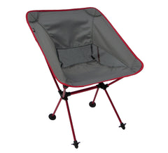 Travel Chair Joey Chair folding camping chair in red, ultralight and portable for outdoors.