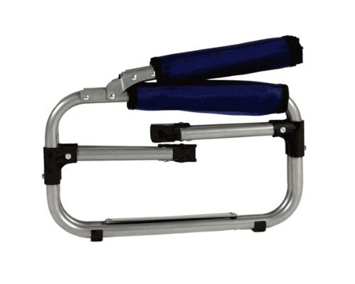 TravelChair Larry Chair Black seat detail highlights breathable fabric and support webbing.
