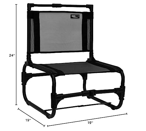 Travel Chair Larry Chair at campsite during sunset for downtime