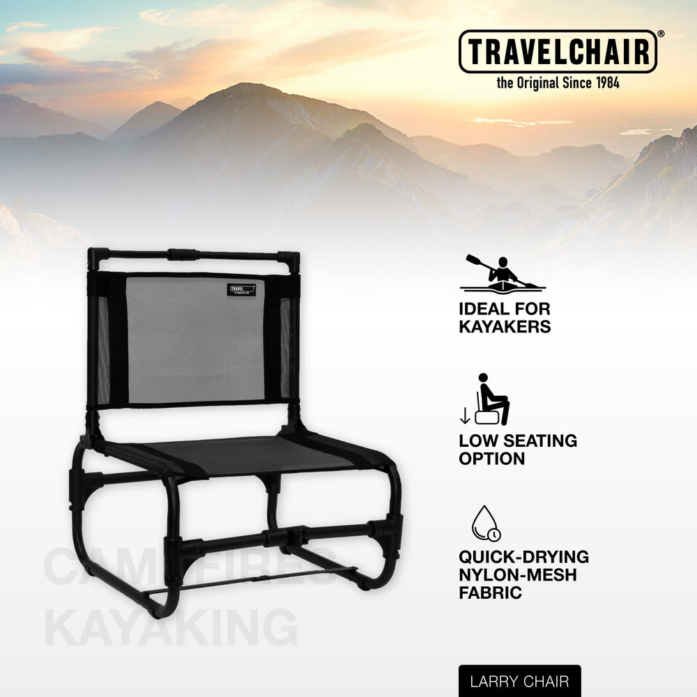 Travel Chair Larry Chair with carry bag ready for easy transport