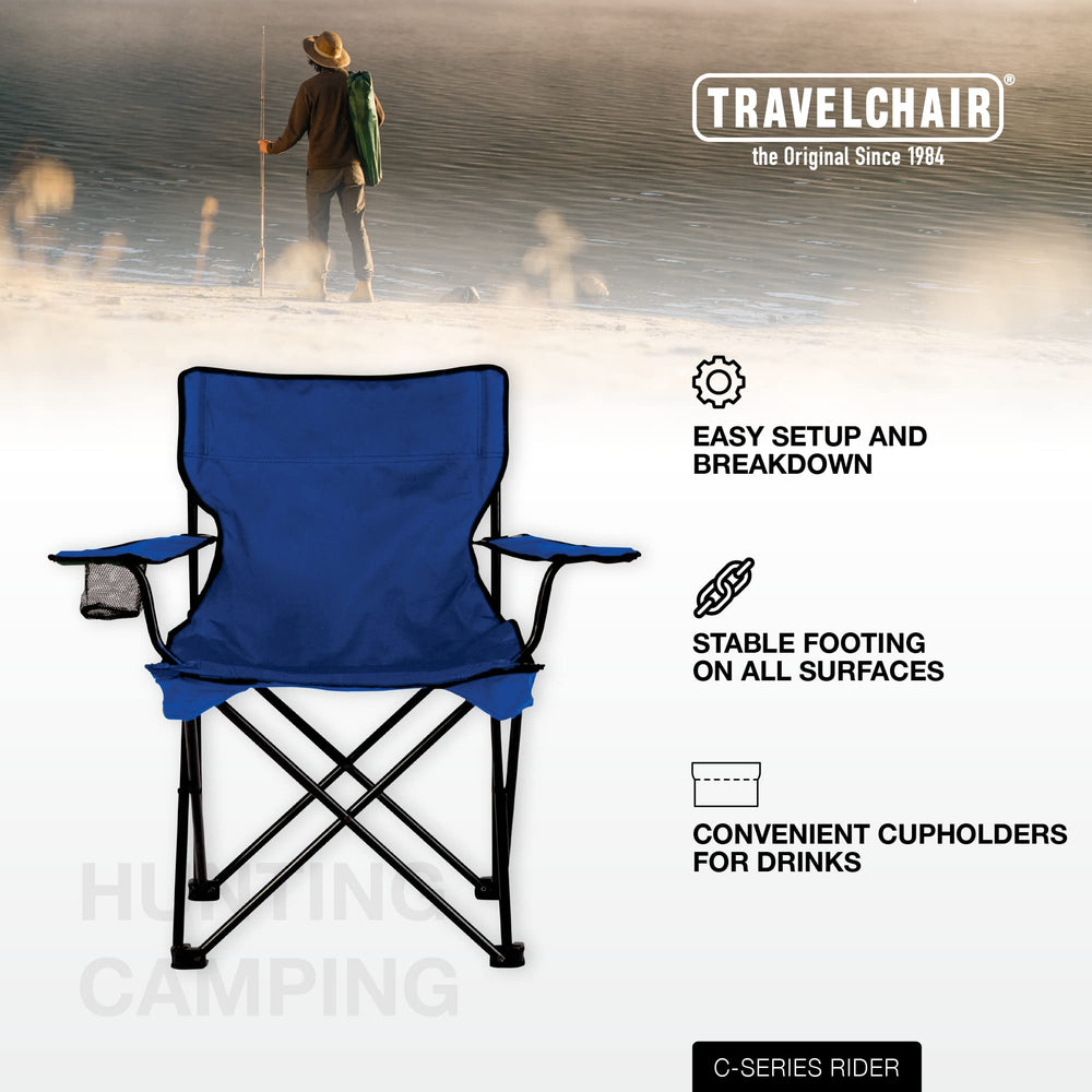 TravelChair Rider C-Series Chair supports up to 600 pounds.