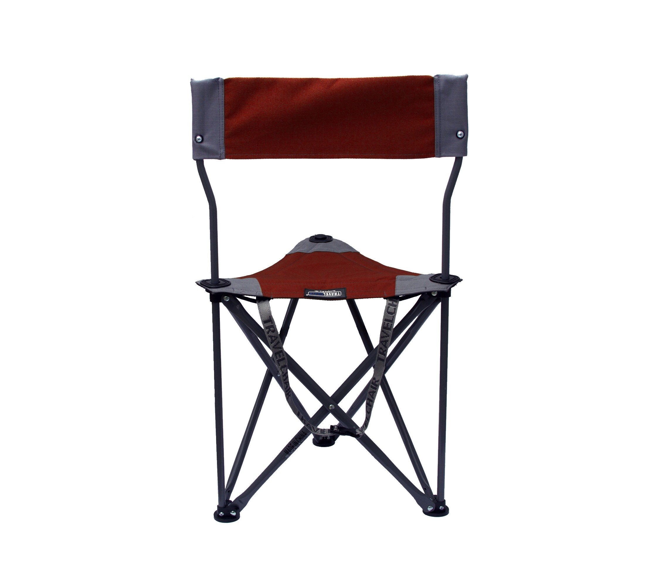 TravelChair Ultimate Slacker 2.0 shown on uneven ground for stability at a campsite.