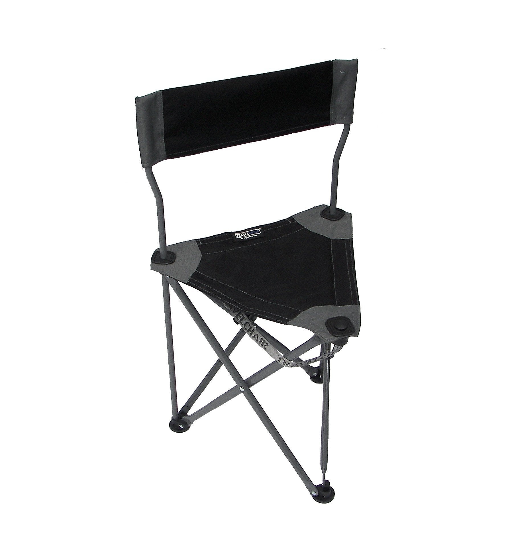TravelChair Ultimate Slacker 2.0 tripod-seat in black, stable outdoor seating.