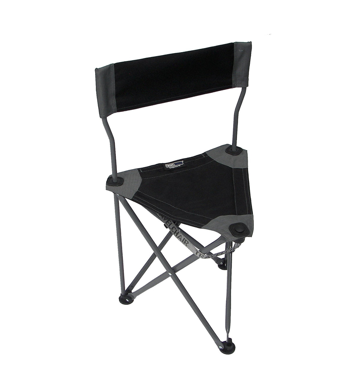 TravelChair Ultimate Slacker 2.0 tripod-seat in black, stable outdoor seating.