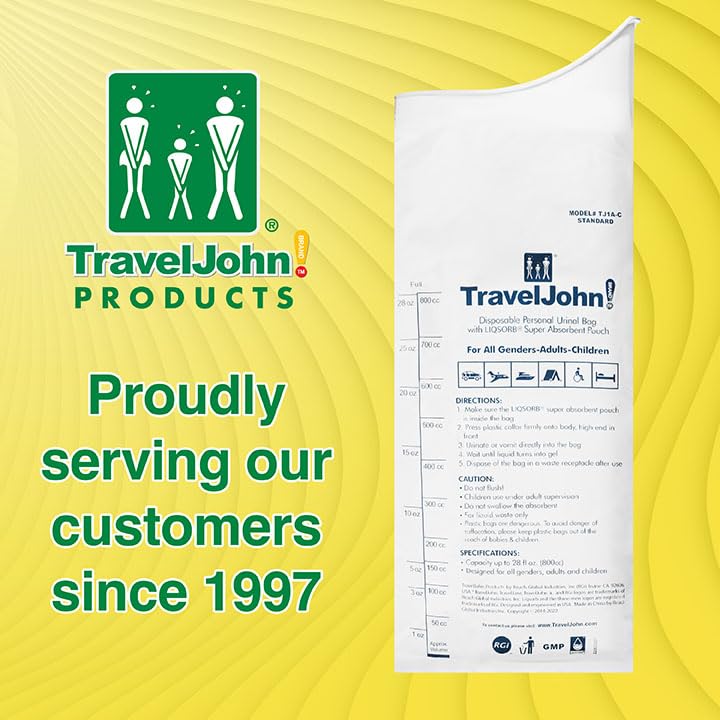 TravelJohn-18-pack-storage-case image showing compact carry for travel-ready hygiene kit.