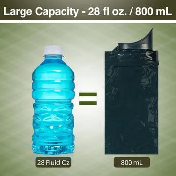 TravelJohn Adventurer 28oz capacity supports extended trips.