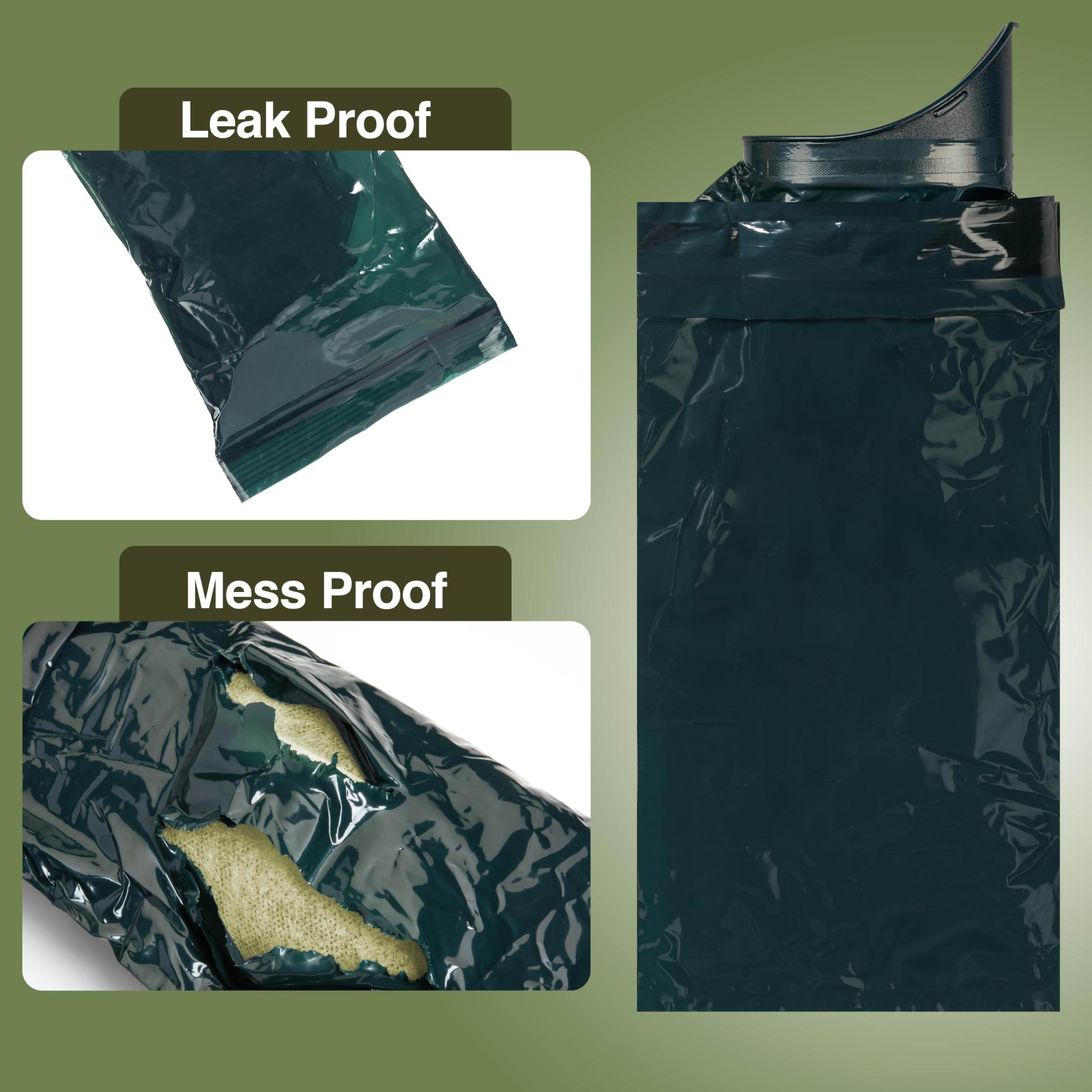 TravelJohn Adventurer spill guard prevents backflow during use.