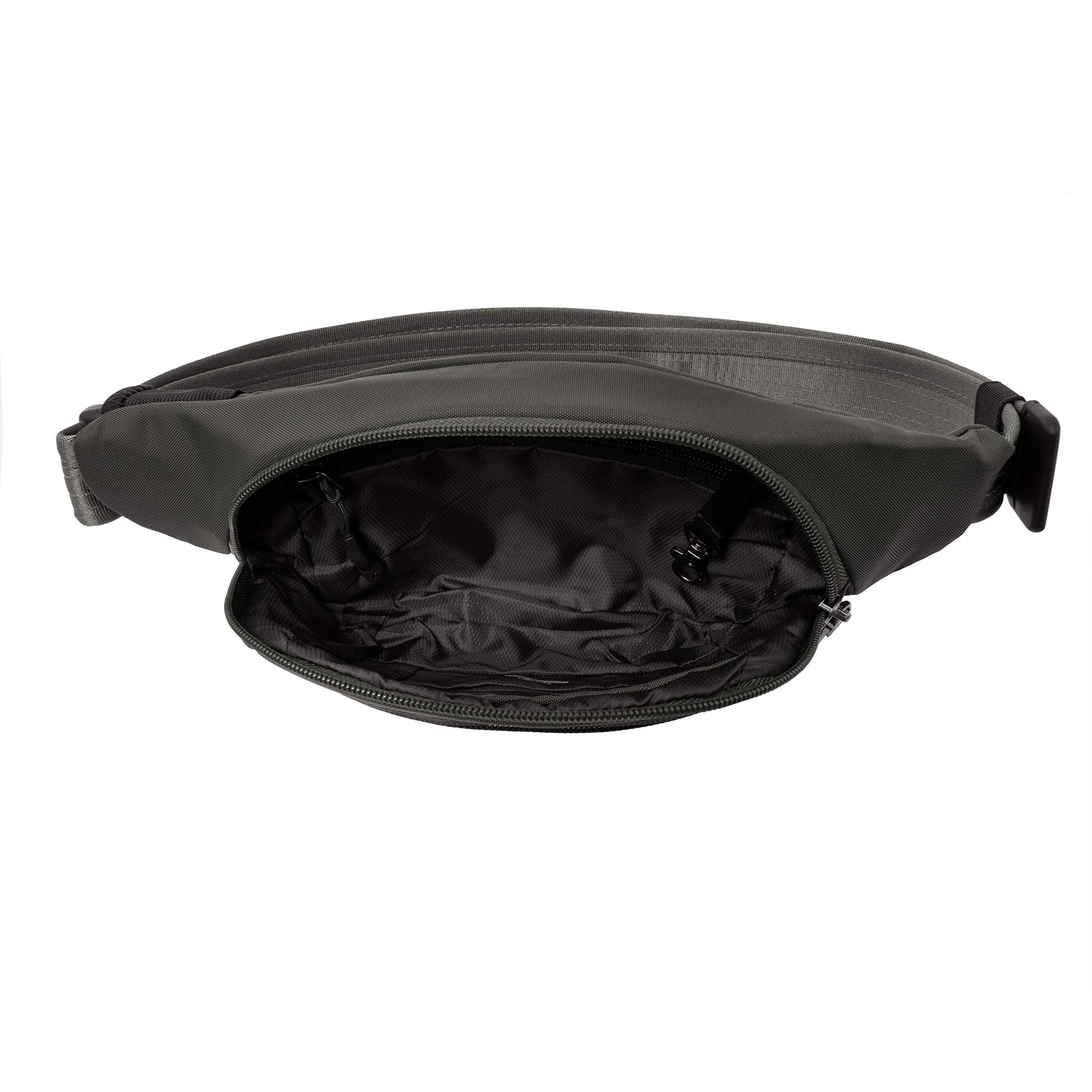 Travelon Anti-Theft Active Waist Pack adjustable strap for comfortable all-day wear.
