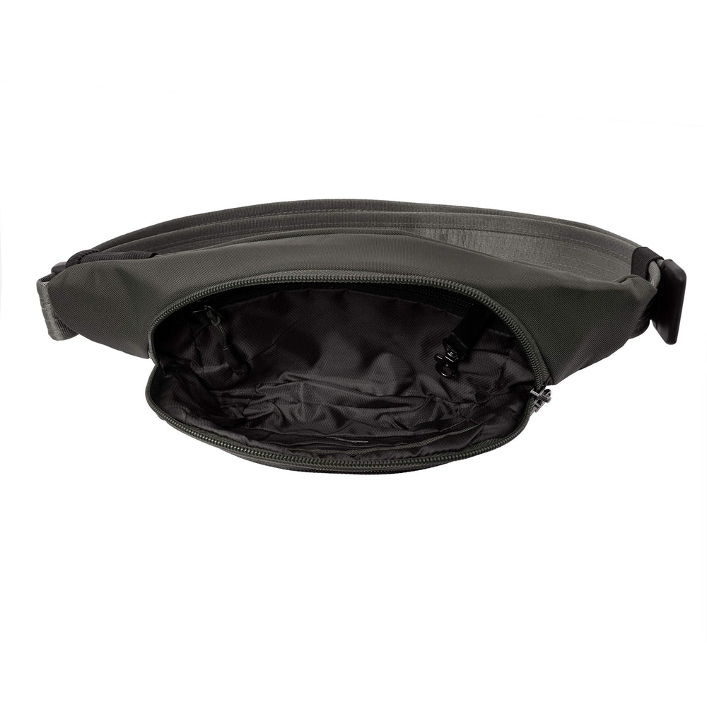 Travelon Anti-Theft Active Waist Pack adjustable strap for comfortable all-day wear.