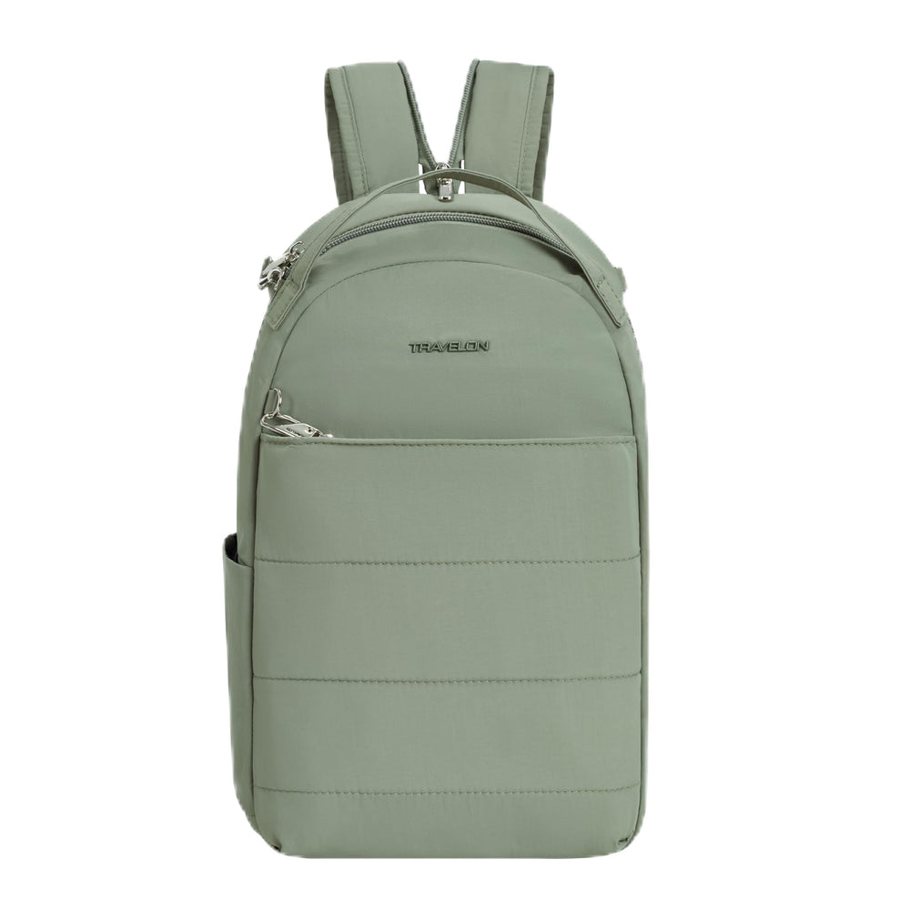 Travelon Roam front view highlights organized 7.25L interior for daily use.
