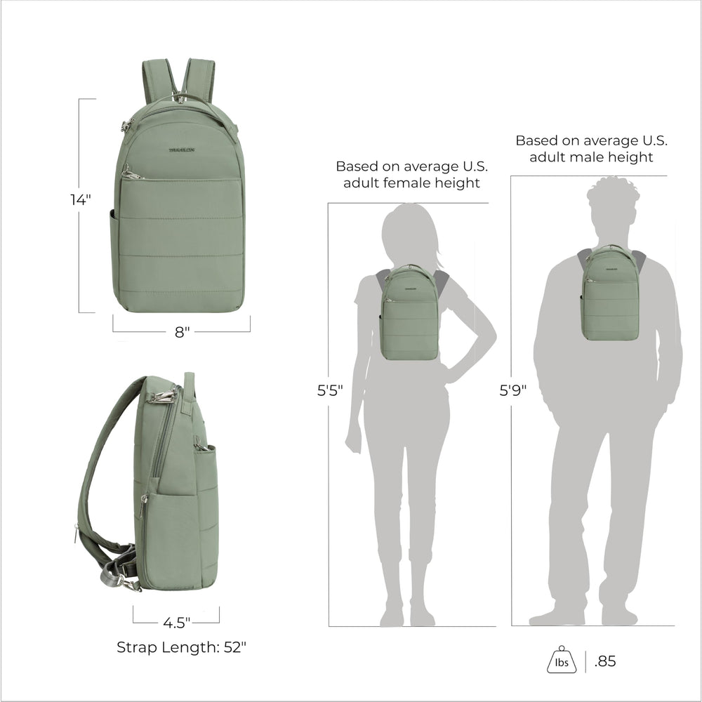 Travelon Roam RFID pocket protects passports and cards during travel.