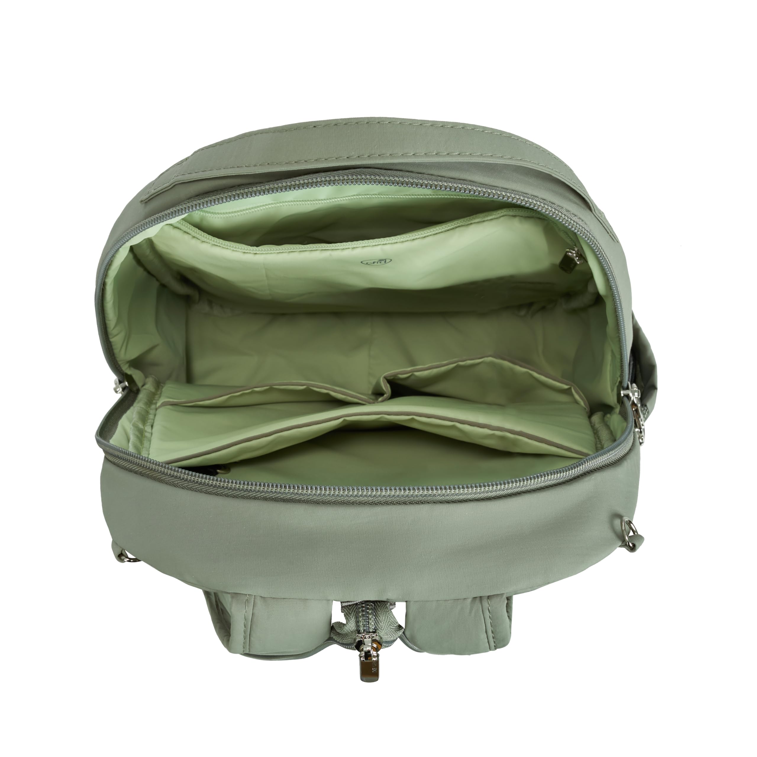 Travelon Roam side water bottle pocket supports staying hydrated on tours.