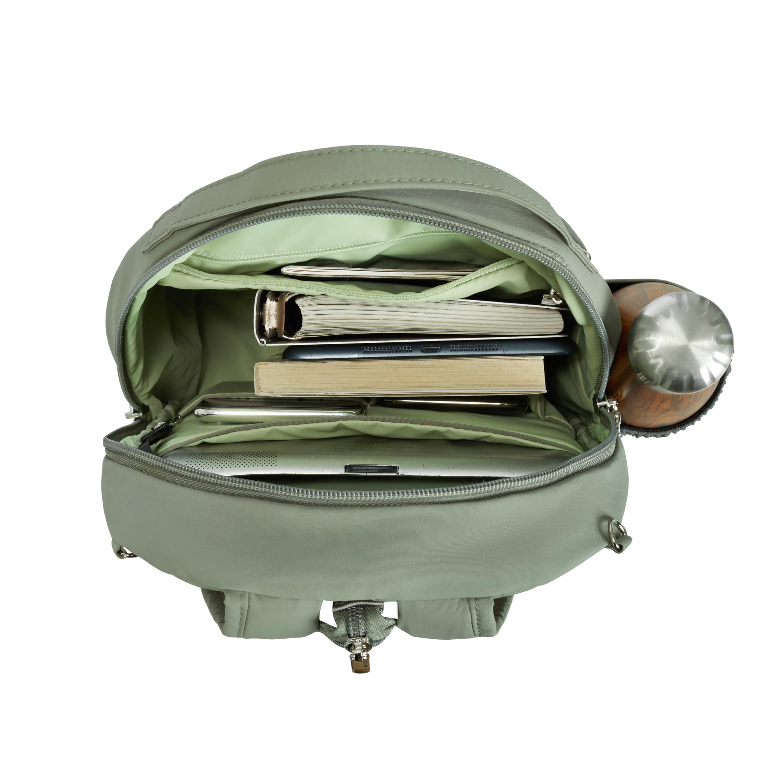 Travelon Roam tethered key clip keeps keys within easy reach.