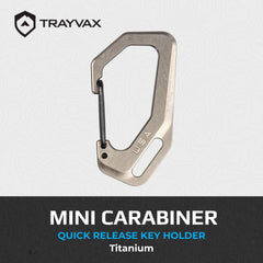 Trayvax carabiner with key organizer slot keeps keys secure