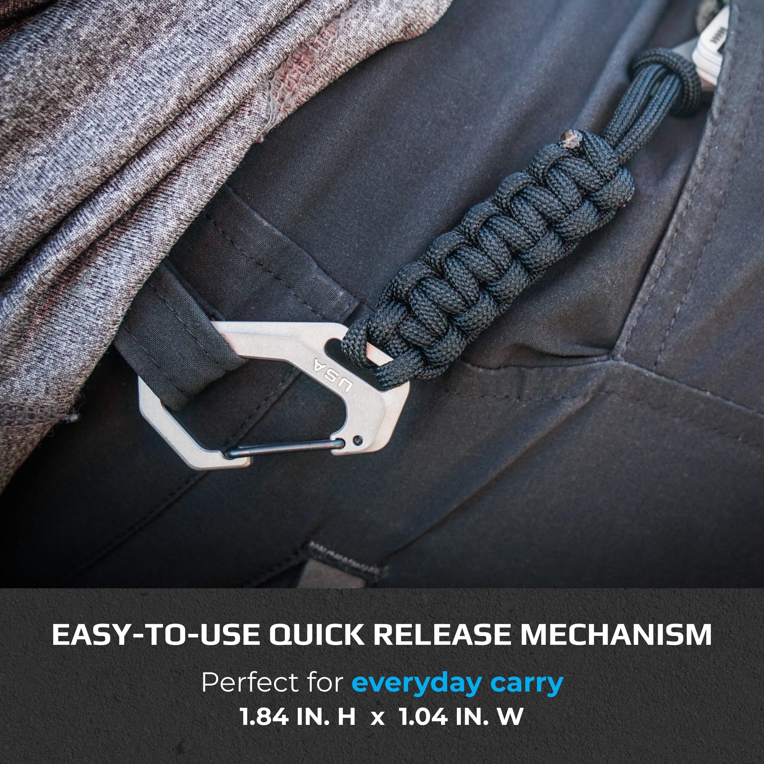 Trayvax EDC carabiner combines compact size with rugged performance