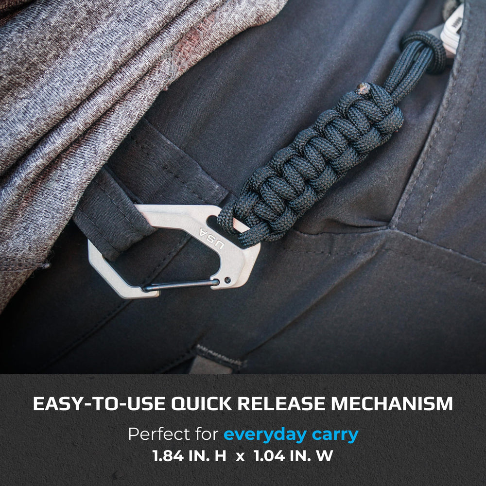 Trayvax EDC carabiner combines compact size with rugged performance