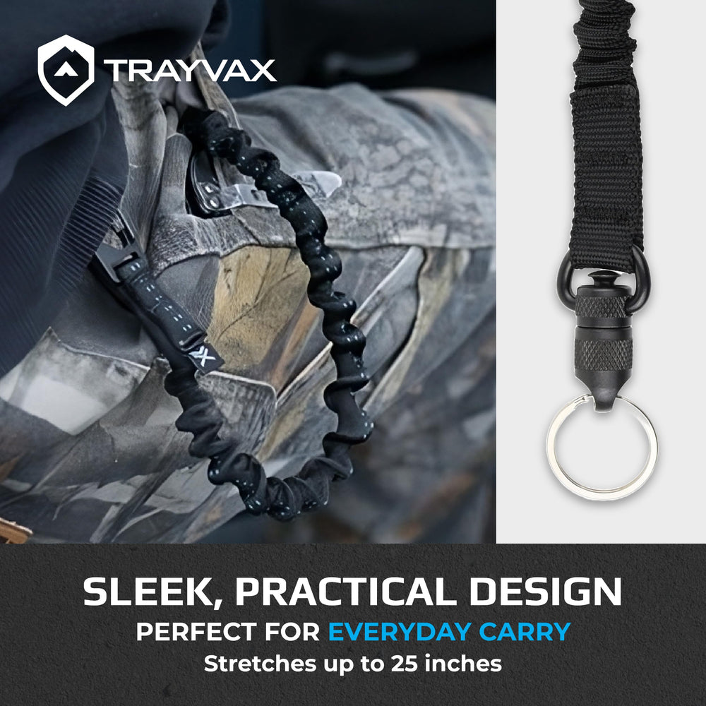 Trayvax Link Lanyard attaches to belts or backpacks securely.