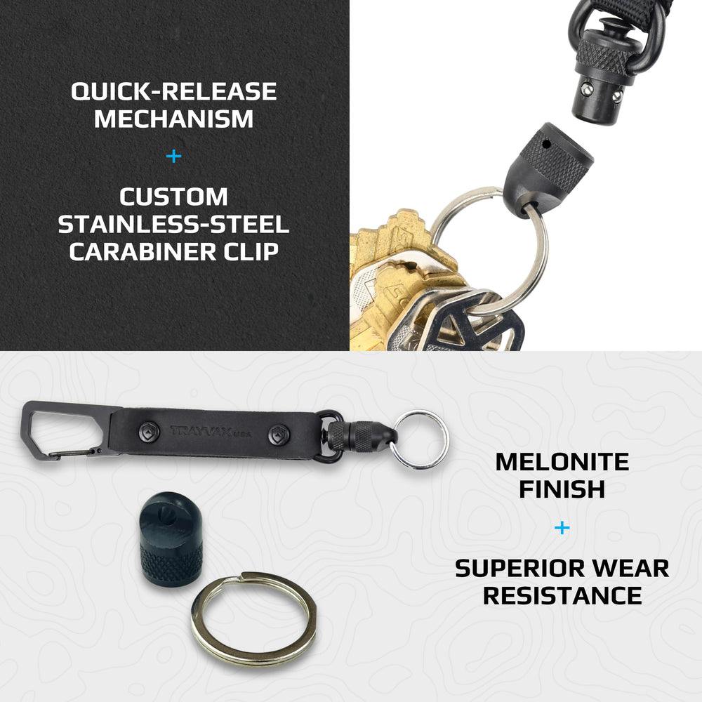 Trayvax stainless steel carabiner offers durable key organization