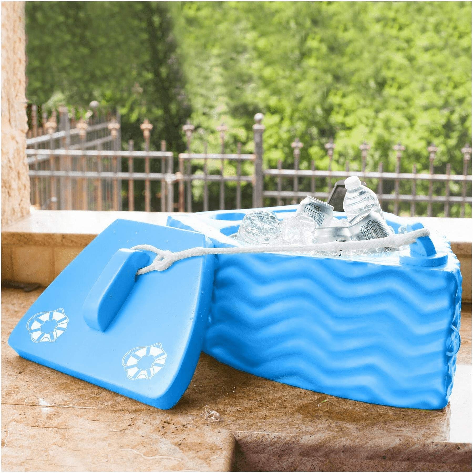 TRC Recreation Goodlife Drink Kooler blue design enhances water activity gear.