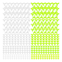 Yellow and white Size 1 treble hook covers