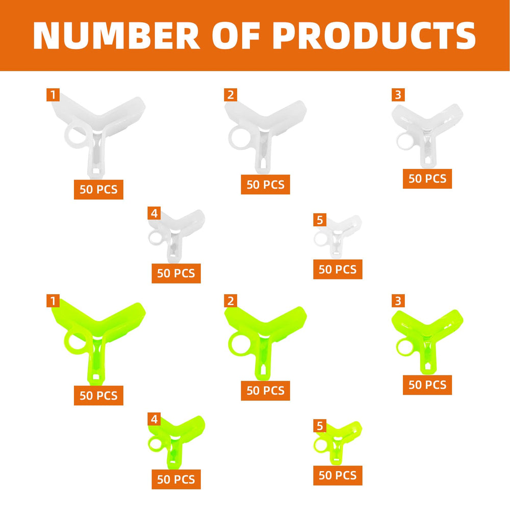 Yellow and white Size 3 treble hook covers