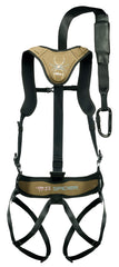 TREE SPIDER Venom Harness includes carabineer and suspension relief strap for ready use.
