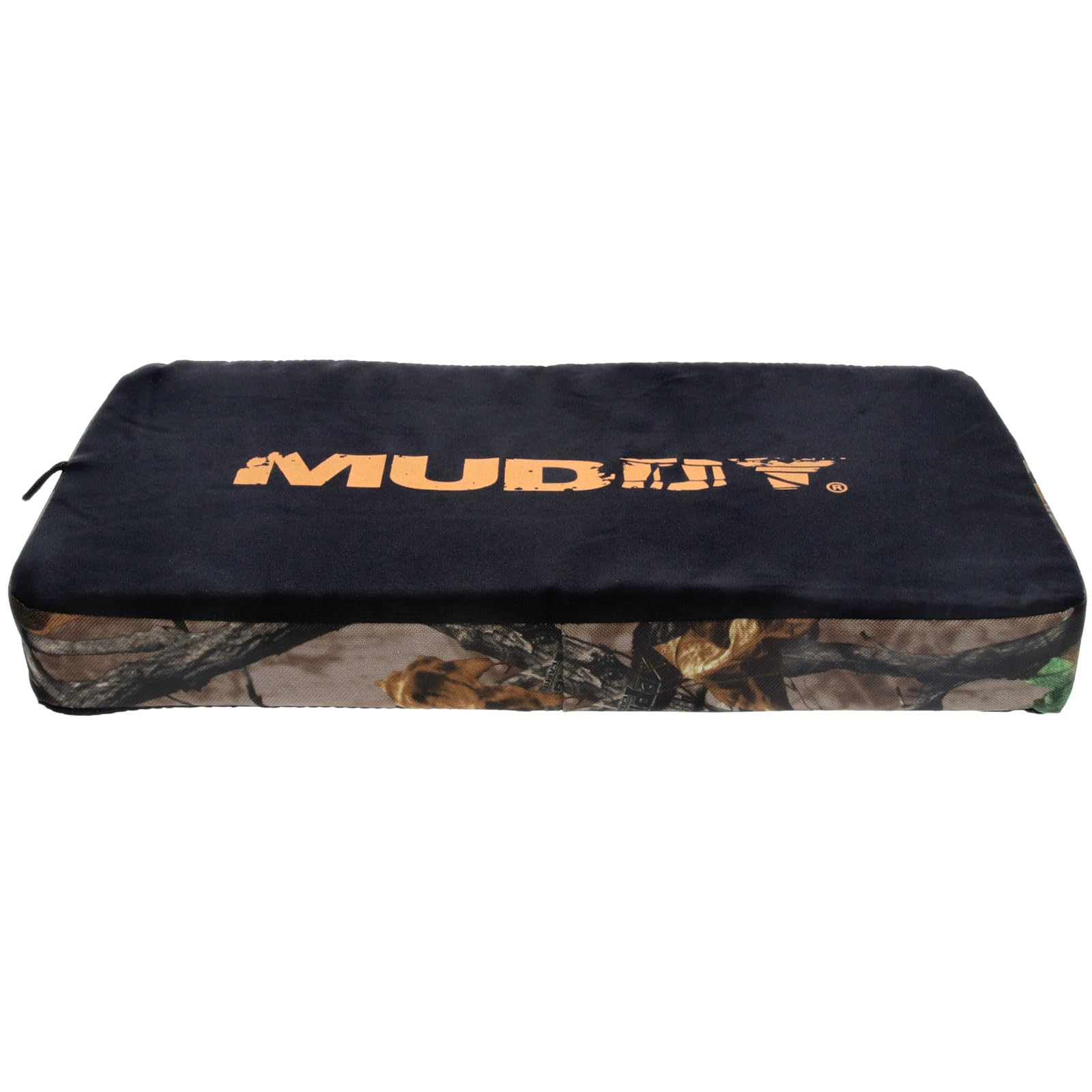 Treestand cushion with silent ties for stealthy attachment