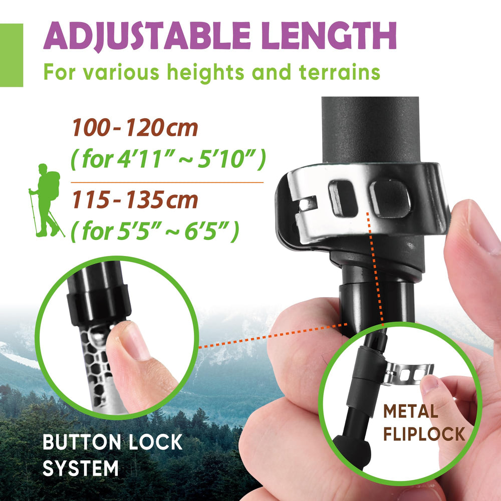 TREKOLOGY Trek-Z EVA foam shaft provides a secure grip across terrains.