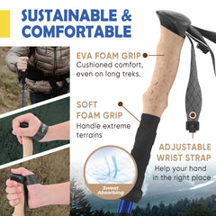 TREKOLOGY Trek-Z flip-lock system enables easy height adjustments