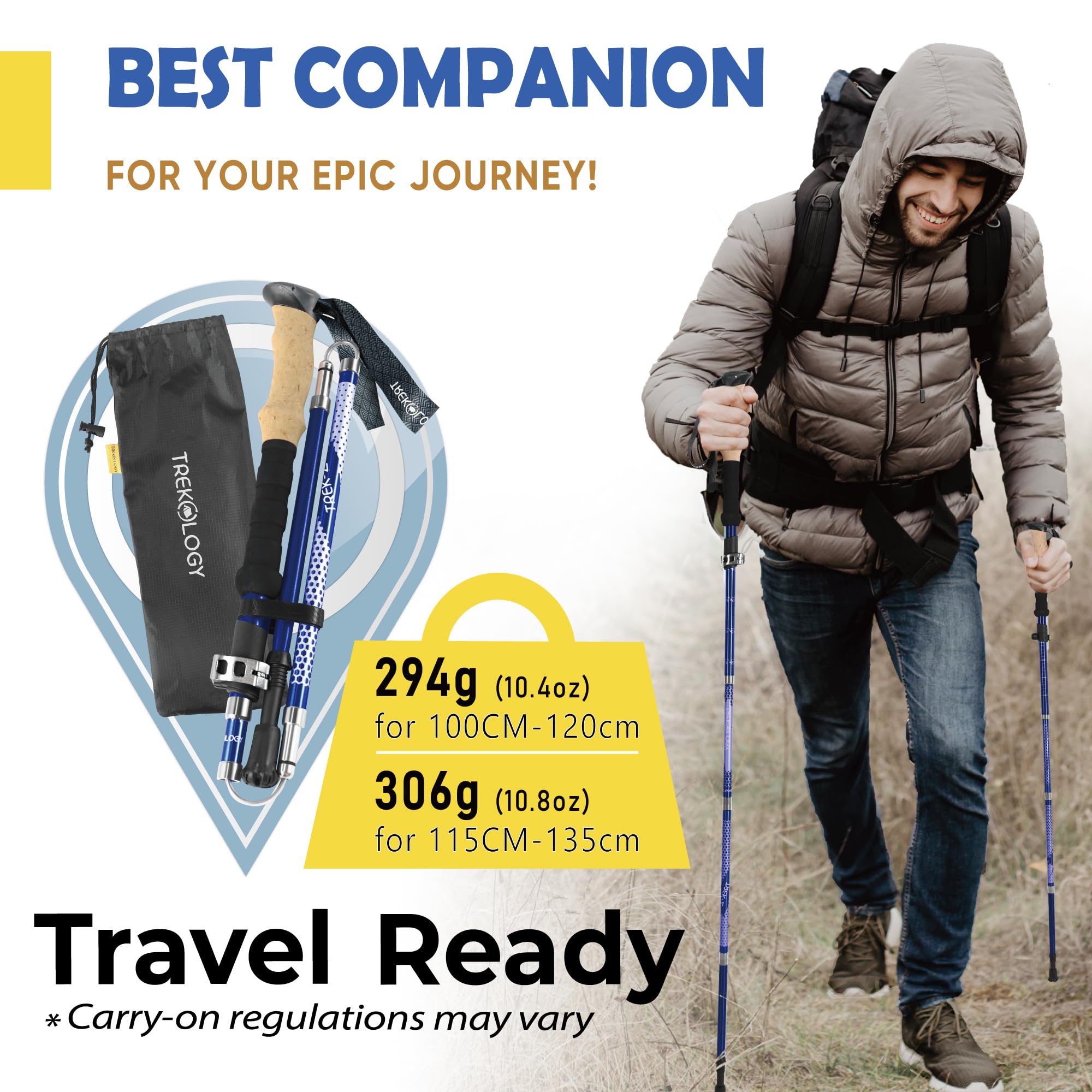 TREKOLOGY Trek-Z mud-stops enhance stability on slick terrain