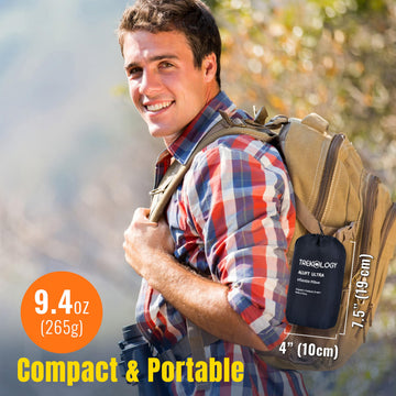 TREKOLOGY ALUFT Ultra ergonomic neck support while resting on a camping pad