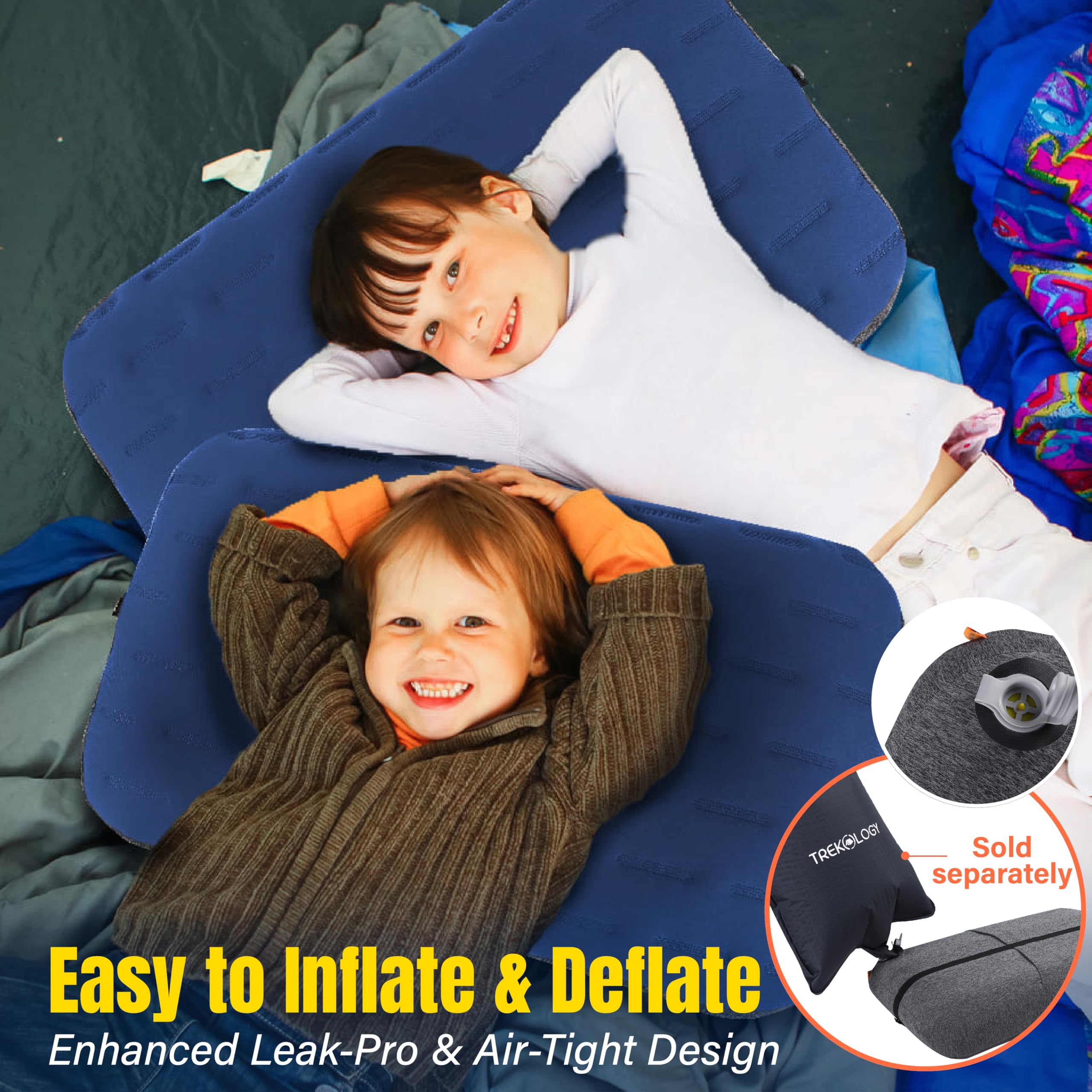 TREKOLOGY ALUFT Ultra pillow strapped to a pad during outdoor sleep