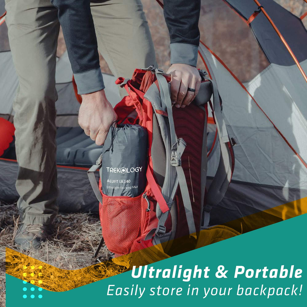 TREKOLOGY sleeping pad easy-roll deflation valve for storage.
