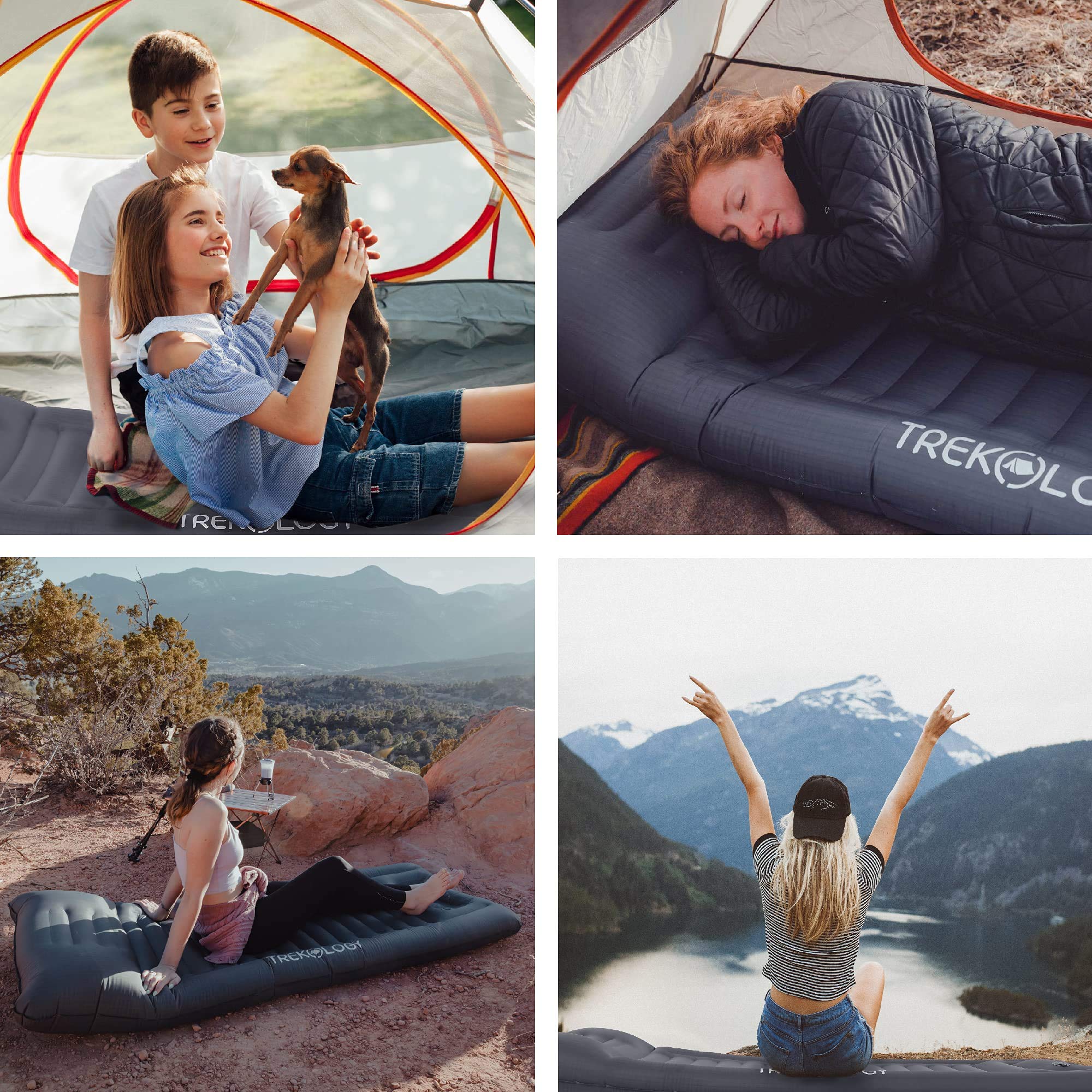 TREKOLOGY sleeping pad in tent setup for camping nights.