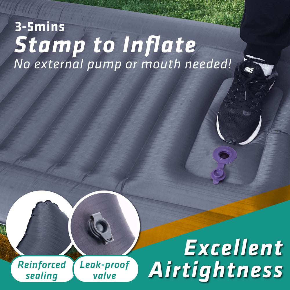 TREKOLOGY sleeping pad wide design supports larger sleepers.