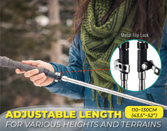 TREKOLOGY Trek-Z flip-lock height adjustment for quick sizing