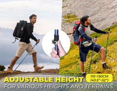 TREKOLOGY TREKZ SE flip-lock height adjustment for easy sizing mid-hike