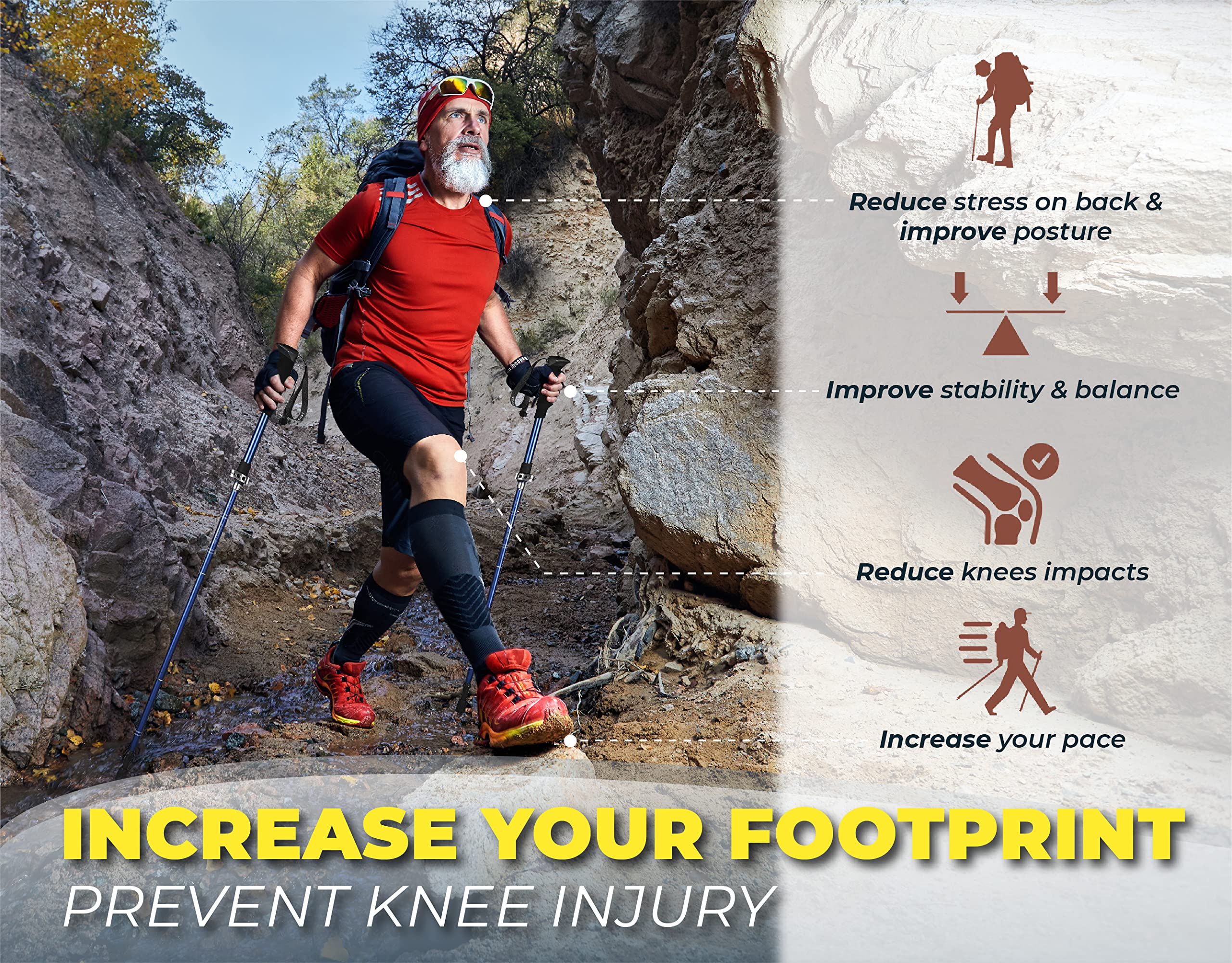 TREKOLOGY TREKZ SE in-use during nordic walking and trekking