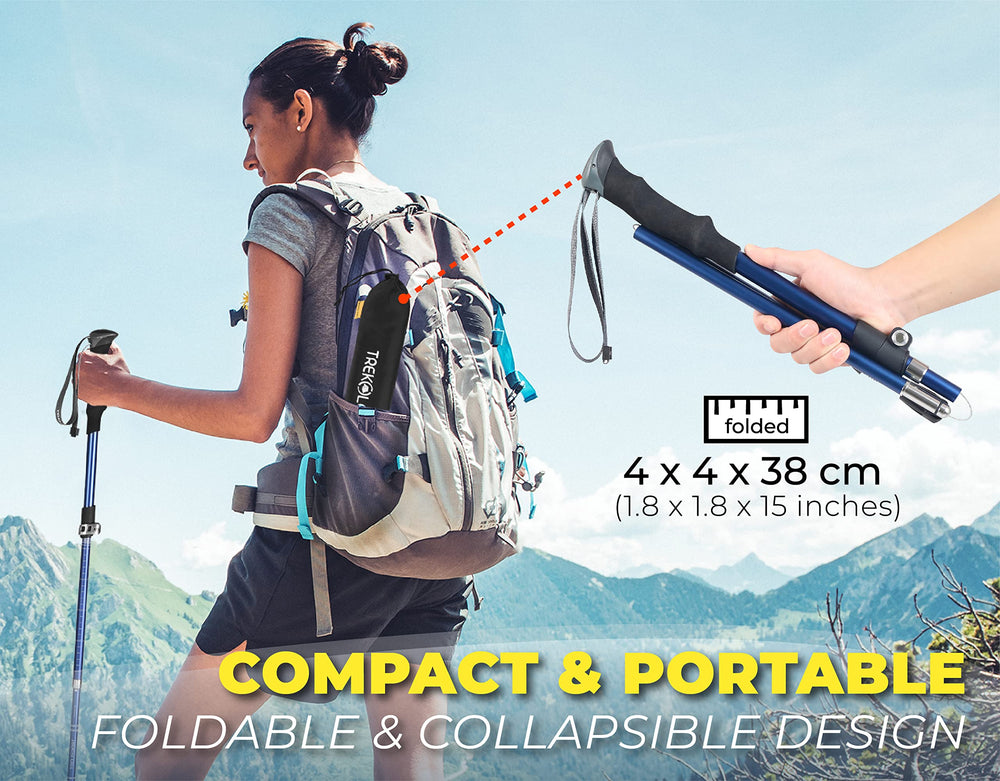 TREKOLOGY TREKZ SE pole extended to full height for versatile hiking