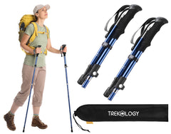 TREKOLOGY TREKZ SE folding pole folded for compact backpack storage