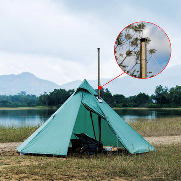 TREKREVIVE rollable chimney pipe weighs 260 g, reducing backpack load on trips.
