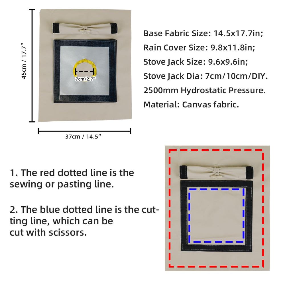 TREKREVIVE SJK45 DIY-hole stove jack for custom-fit setups